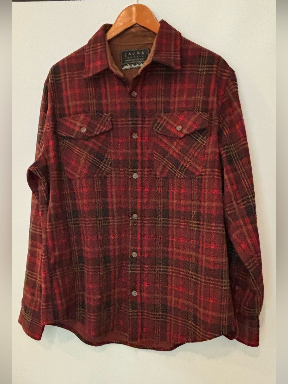 🍁🍂Jachs Red Plaid Lightweight Shirt Jacket